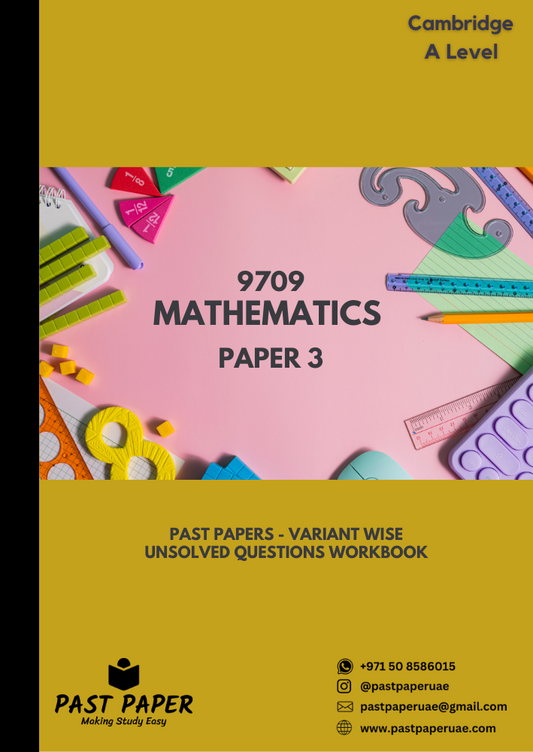 9709 – Mathematics – Paper 3 - Variant Wise