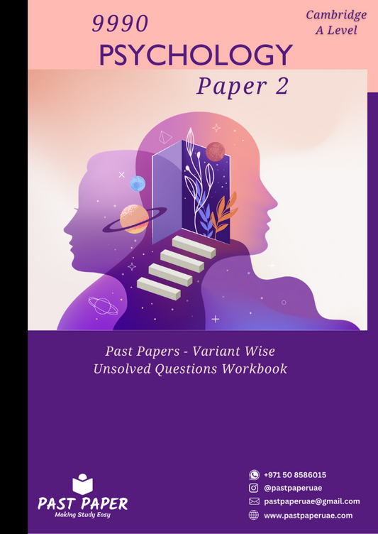 9990 – Psychology – Paper 2 - Variant Wise