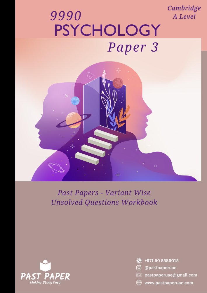 9990 – Psychology – Paper 3 - Variant Wise