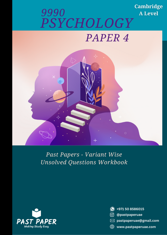 9990 – Psychology – Paper 4 - Variant Wise