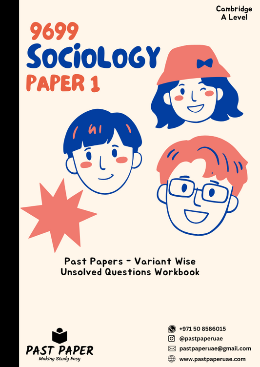 9699 – Sociology – Paper 1 - Variant Wise