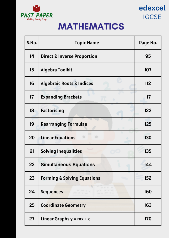 Mathematics Topic Wise Questions Answer