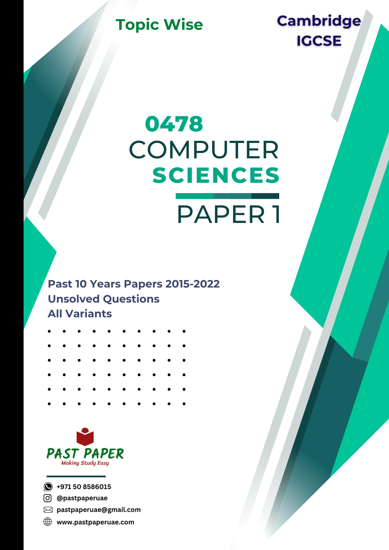 0478 Computer Sciences - Paper 1 - Topic Wise