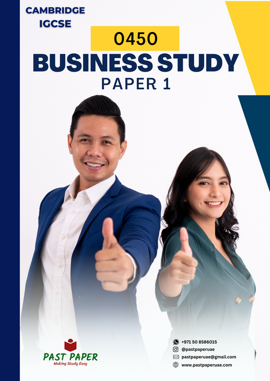 0450 – Business Studies – Paper 1 - Variant Wise