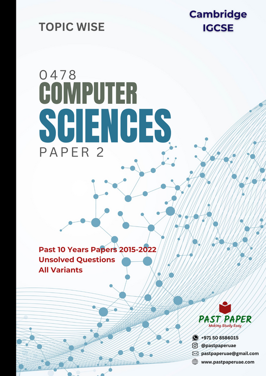 0478 Computer Sciences - Paper 2 - Topic Wise