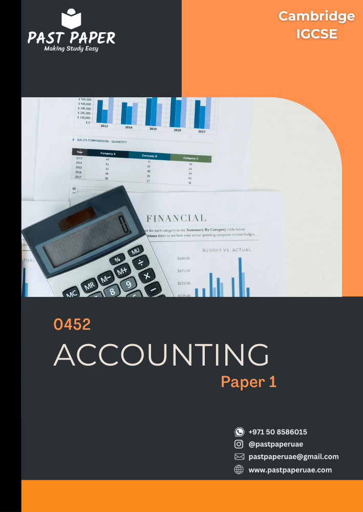 0452 – Accounting – Paper 1 - Variant Wise