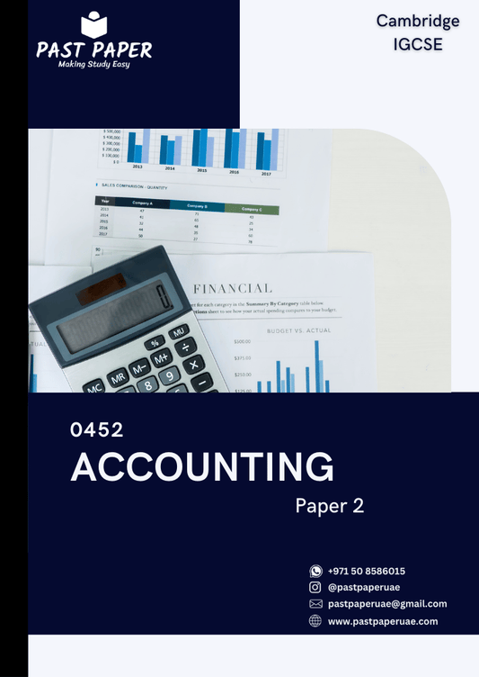 0452 – Accounting – Paper 2 - Variant Wise