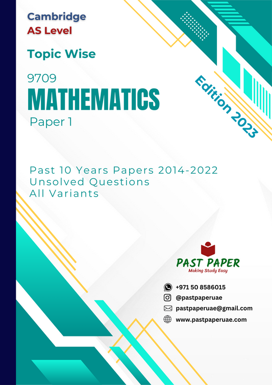 9709 - Mathematics - Paper 1 - Topic Wise