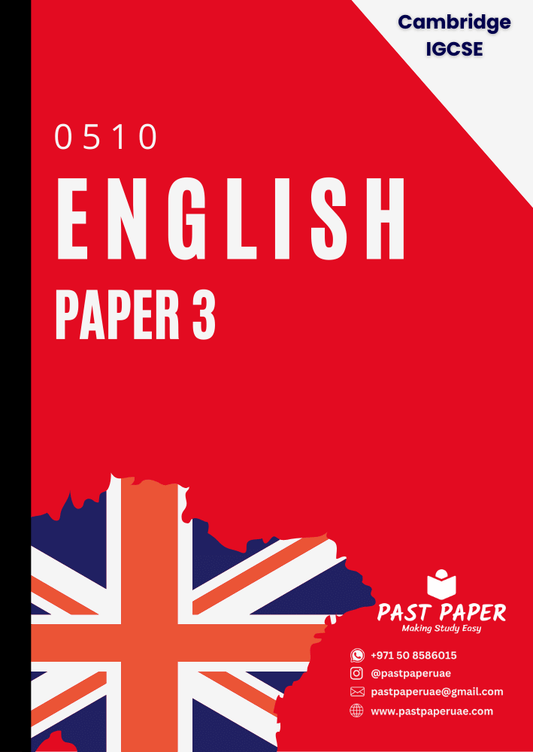 0510 – English – Paper 3 - Variant Wise