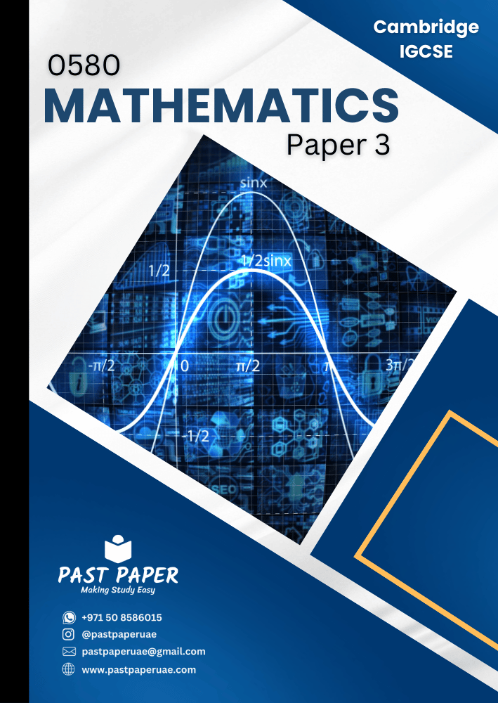 0580 – Mathematics - Paper 3 - Variant Wise