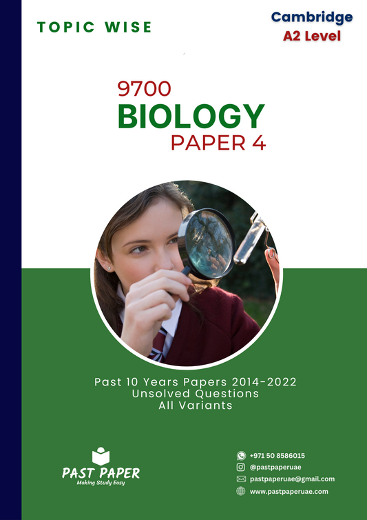 9700 – Biology - Paper 4 - Topic Wise