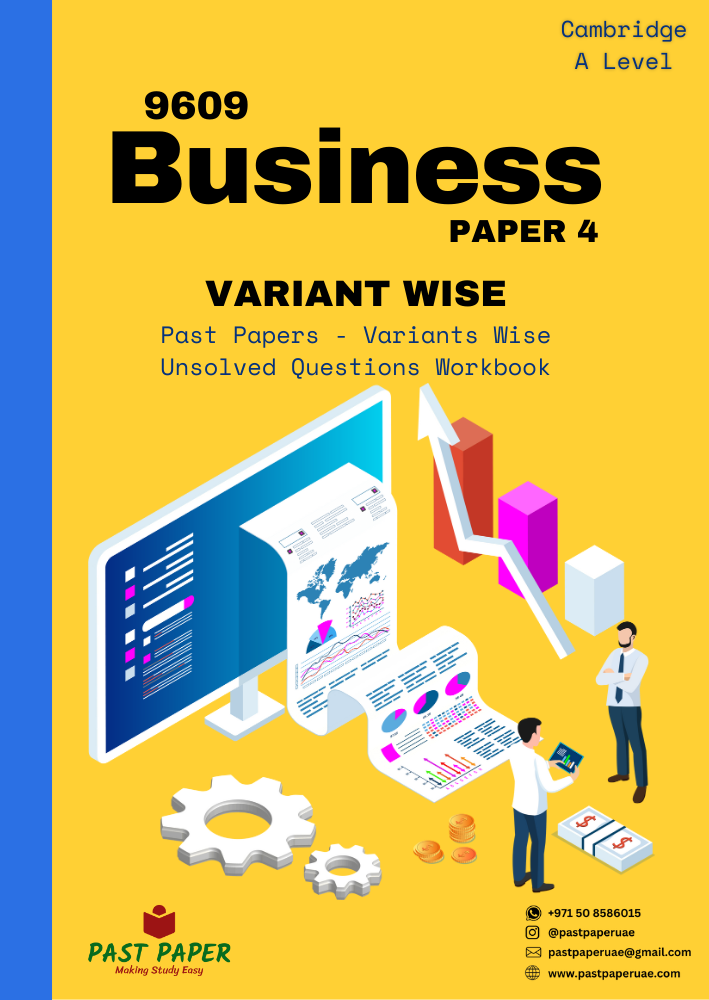 9609 – Business – Paper 4 - Variant Wise