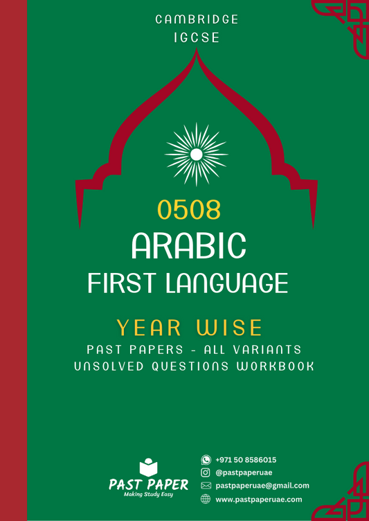 0508 – Arabic First Language – Year Wise