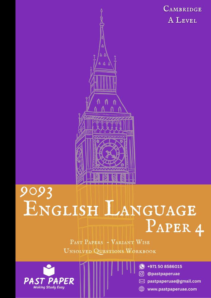 9093 – English Language – Paper 4 - Variant Wise