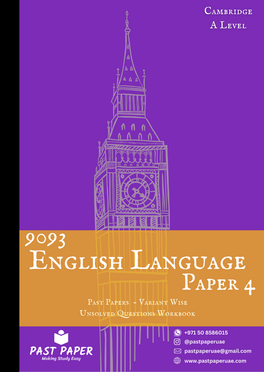 9093 – English Language – Paper 4 - Variant Wise